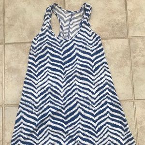 NWOT Lilly Pulitzer Blue and White Racerback Dress